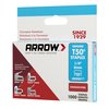 Arrow Fastener Heavy Duty Staples, T50, 18 ga, Flat Crown, 1/4 in Leg L, Stainless Steel, 1000 PK 504SS1